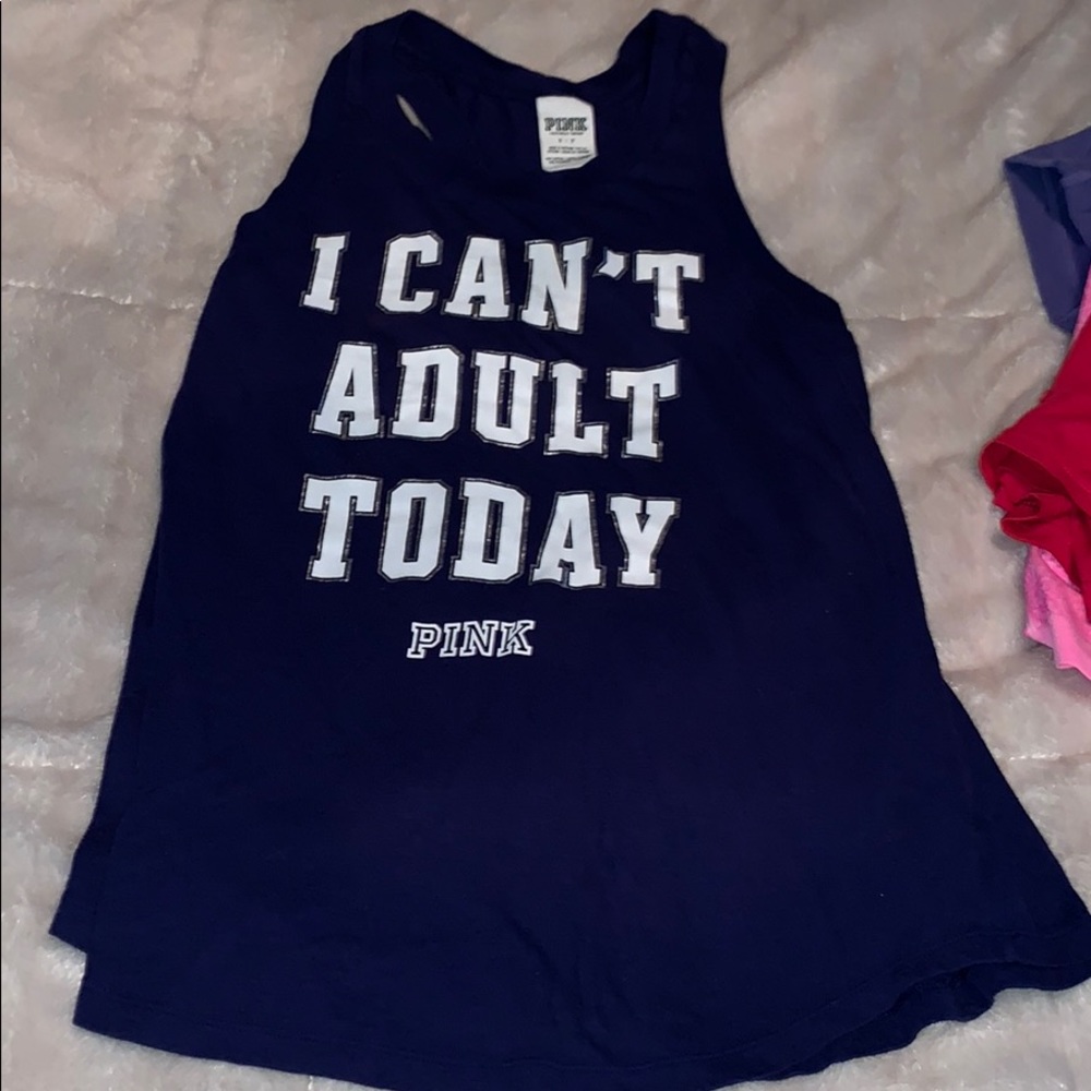 Dark blue Victoria secret tank-pink brand